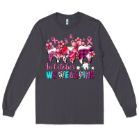 Smoke in october we wear pink cancer ribbon with teeth Long Sleeve Tee - AdoDesignShop