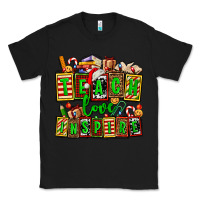Black teach love inspire with Christmas and teacher elements Classic Tee - AdoDesignShop