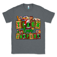 Charcoal Heather teach love inspire with Christmas and teacher elements Classic Tee - AdoDesignShop