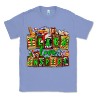 Colony Blue teach love inspire with Christmas and teacher elements Classic Tee - AdoDesignShop