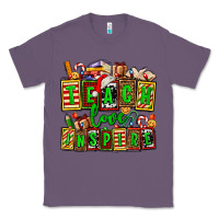 Lavender teach love inspire with Christmas and teacher elements Classic Tee - AdoDesignShop
