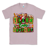 Lilac teach love inspire with Christmas and teacher elements Classic Tee - AdoDesignShop