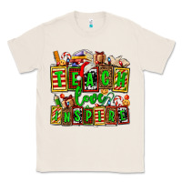 Natural teach love inspire with Christmas and teacher elements Classic Tee - AdoDesignShop