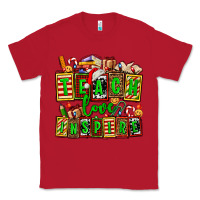 Red teach love inspire with Christmas and teacher elements Classic Tee - AdoDesignShop