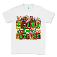 White teach love inspire with Christmas and teacher elements Classic Tee - AdoDesignShop