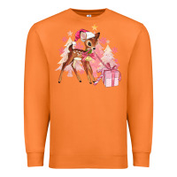 Carrot reindeer pink christmas Premium Sweatshirt - MaliasSmallBusiness