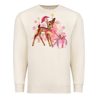Sandshell reindeer pink christmas Premium Sweatshirt - MaliasSmallBusiness