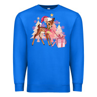 True Royal reindeer pink christmas Premium Sweatshirt - MaliasSmallBusiness