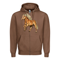 Chestnut Haflinger Horse Zipper Hoodie - LillyAllenDesigns