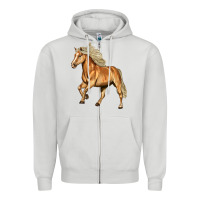 Dove Grey Haflinger Horse Zipper Hoodie - LillyAllenDesigns
