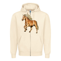Sandshell Haflinger Horse Zipper Hoodie - LillyAllenDesigns
