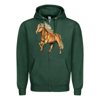 Haflinger Horse Zipper Hoodie | Teevron