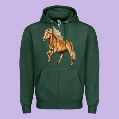 Haflinger Horse Zipper Hoodie Designed By Lillyallendesigns