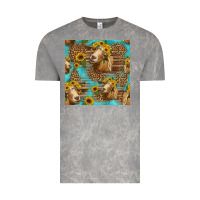 Cloud Rock goat sunflowers seamless pattern Vintage Tee - HRA Design Shop