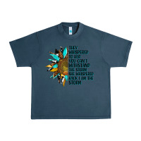 Midnight Navy sunflower they whispered to her Urban Heavy Tee - AdoDesignShop