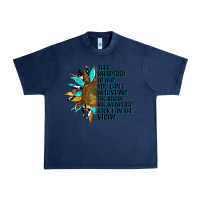 Navy sunflower they whispered to her Urban Heavy Tee - AdoDesignShop