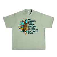 Oil Green sunflower they whispered to her Urban Heavy Tee - AdoDesignShop