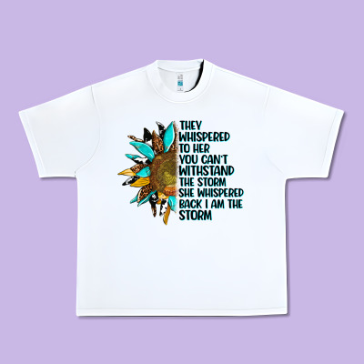 Sunflower They Whispered To Her Urban Heavy Tee Designed By Adodesignshop