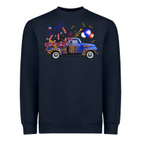 Navy western truck fourth of july Heavyweight Sweatshirt - FaDigitalArtStudio