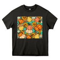 Asphalt pumpkin sunflowers leaves Heavy Core Tee - Artiststas