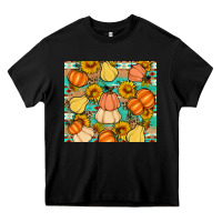 Black pumpkin sunflowers leaves Heavy Core Tee - Artiststas