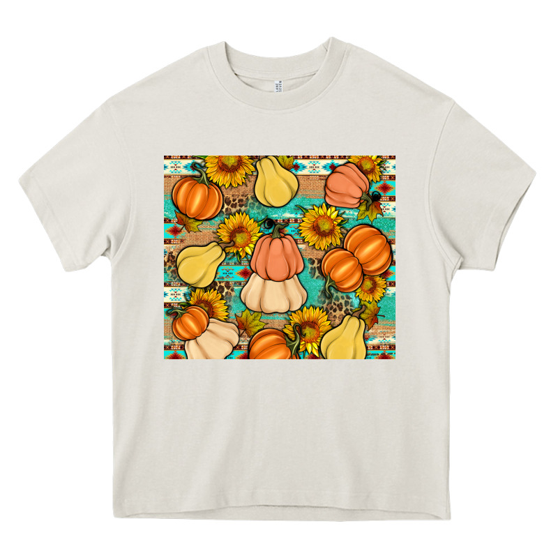 Pumpkin Sunflowers Leaves Heavy Core Tee by Artiststas | Teevron