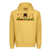 Antique Gold christmas mama messy bun Premium Hoodie - Jasminsmagicworld