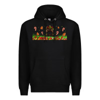 Black christmas mama messy bun Premium Hoodie - Jasminsmagicworld