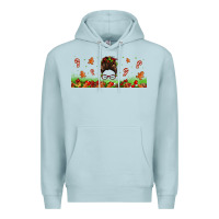 Blue Mist christmas mama messy bun Premium Hoodie - Jasminsmagicworld