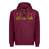 Burgundy christmas mama messy bun Premium Hoodie - Jasminsmagicworld