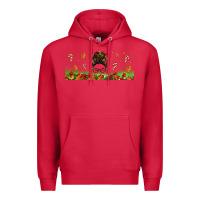 Cardinal christmas mama messy bun Premium Hoodie - Jasminsmagicworld