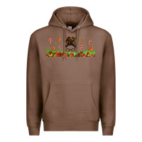 Chestnut christmas mama messy bun Premium Hoodie - Jasminsmagicworld