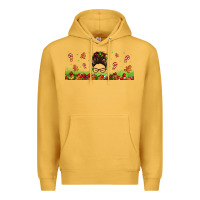 Mustard christmas mama messy bun Premium Hoodie - Jasminsmagicworld