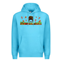 Ocean Blue christmas mama messy bun Premium Hoodie - Jasminsmagicworld
