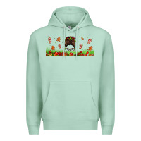 Seafoam christmas mama messy bun Premium Hoodie - Jasminsmagicworld