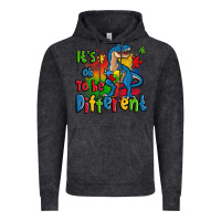 Vintage Black it's ok to be different autism trex Vintage Hoodie - Zillion Design Studio