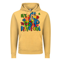 Vintage Mustard it's ok to be different autism trex Vintage Hoodie - Zillion Design Studio