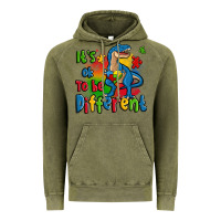 Vintage Olive it's ok to be different autism trex Vintage Hoodie - Zillion Design Studio