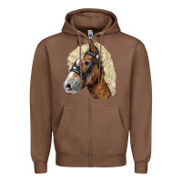 Chestnut Haflinger Avelignese Horse Zipper Hoodie - LillyAllenDesigns