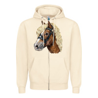 Sandshell Haflinger Avelignese Horse Zipper Hoodie - LillyAllenDesigns