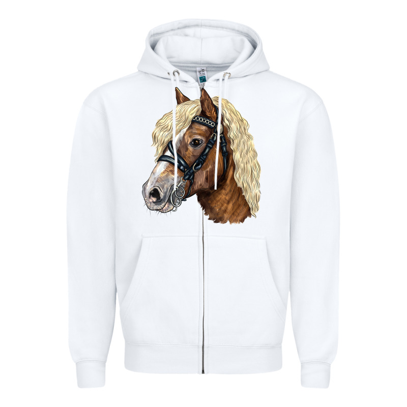 Haflinger Avelignese Horse Zipper Hoodie by LillyAllenDesigns | Teevron