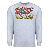 Heather Grey Sassy litte thing Premium Sweatshirt - NancyCooperArtShop