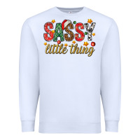 White Sassy litte thing Premium Sweatshirt - NancyCooperArtShop