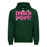 Forest Green breast cancer speech therapist Urban Hoodie - texasbilliewilder
