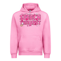 Fuchsia Pink breast cancer speech therapist Urban Hoodie - texasbilliewilder