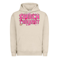 Pigment French Oak breast cancer speech therapist Urban Hoodie - texasbilliewilder
