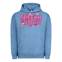 Pigment Pebble Blue breast cancer speech therapist Urban Hoodie - texasbilliewilder
