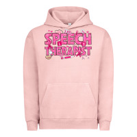 Pigment Salmon breast cancer speech therapist Urban Hoodie - texasbilliewilder