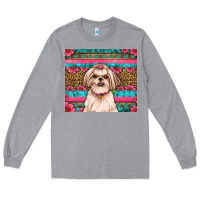 Heather Grey shih tzu floral tumbler Long Sleeve Tee - Artiststas