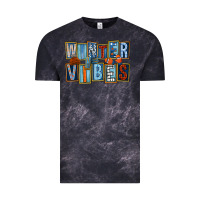 Cloud Black winter vibes Vintage Tee - FaDigitalArtStudio